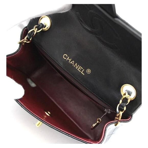 Chanel Mini Matelasse Chain Shoulder Bag Lamb Black - Picture 8 of 8